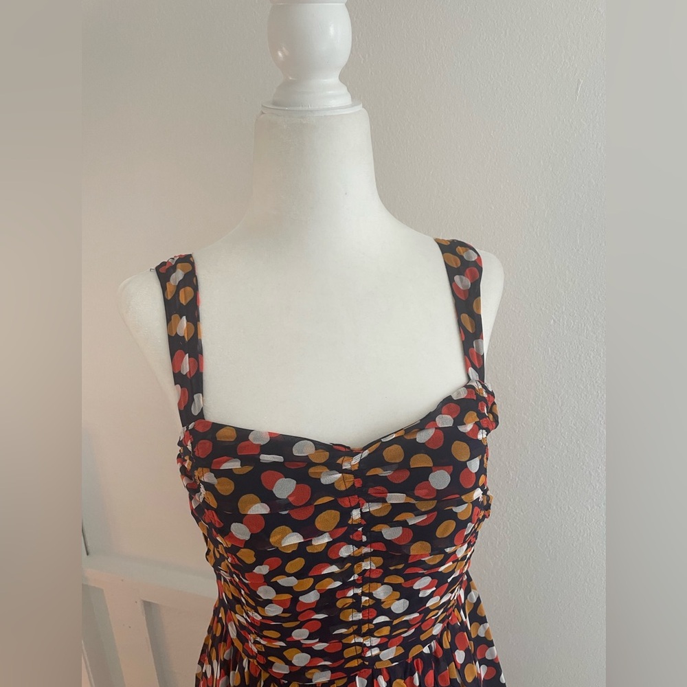 Anthropologie Maeve polka dot dress NWT Navy, Orange, Red, White